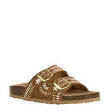 Dirty Laundry Tambour Palm Dream Crochet Sandals for Women in Brown