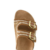 Dirty Laundry Tambour Palm Dream Crochet Sandals for Women in Brown