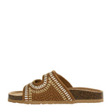 Dirty Laundry Tambour Palm Dream Crochet Sandals for Women in Brown