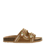 Dirty Laundry Tambour Palm Dream Crochet Sandals for Women in Brown