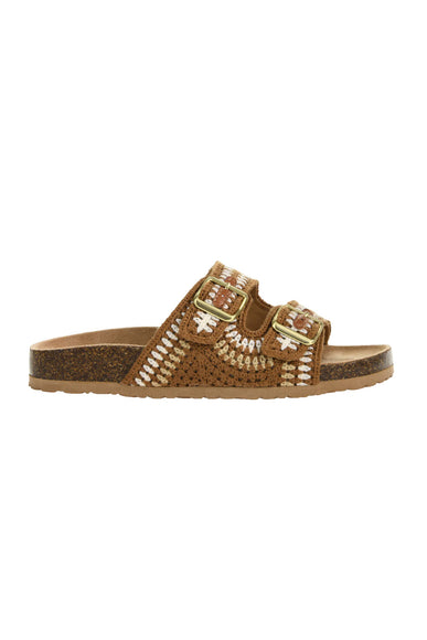 Dirty Laundry Tambour Palm Dream Crochet Sandals for Women in Brown