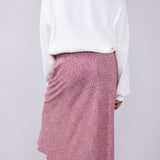 Ditsy Floral Midi Skirt for Women in Mauve