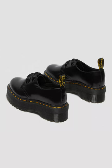 Dr. Martens Holly Buttero Leather Platform Shoes for Women in Black