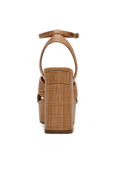 Dolce Vita Waylan Raffia Platform Crossband Heels for Women in Cafe