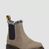 Dr. Martens Leonore Lined Boots for Women in Nickel Grey