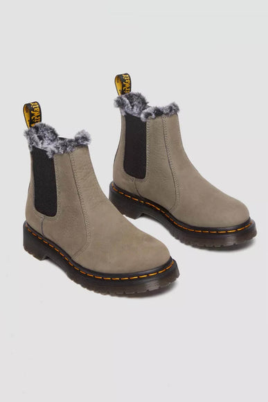 Dr. Martens Leonore Lined Boots for Women in Nickel Grey