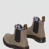 Dr. Martens Leonore Lined Boots for Women in Nickel Grey