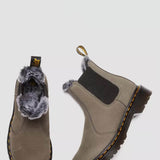 Dr. Martens Leonore Lined Boots for Women in Nickel Grey