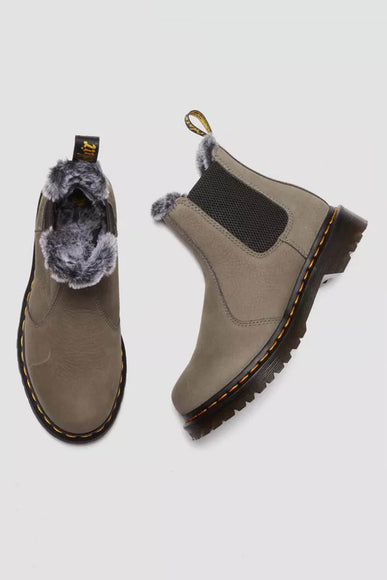 Dr. Martens Leonore Lined Boots for Women in Nickel Grey