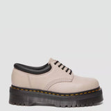 Dr. Martens 8053 Quad Leather Platform Shoes for Women in Taupe