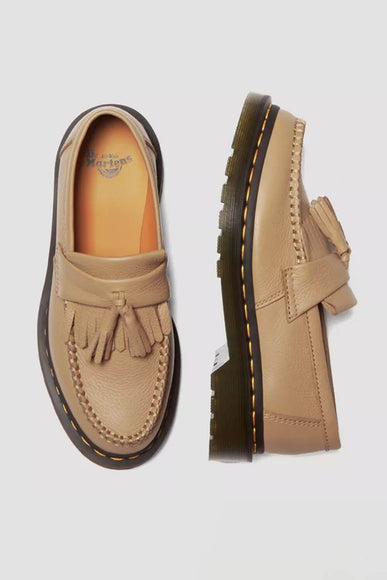 Dr. Martens Adrian Virginia Leather Tassel Loafers for Women in Tan
