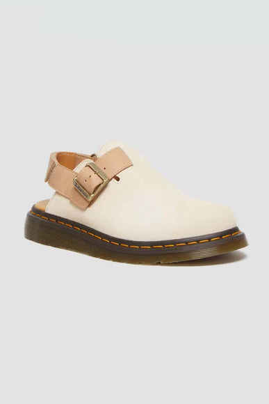 Dr. Martens Jorge II Suede/Leather Slingback Mules for Women in Beige