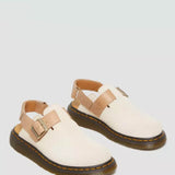 Dr. Martens Jorge II Suede/Leather Slingback Mules for Women in Beige