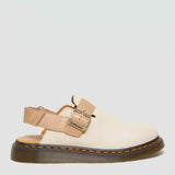 Dr. Martens Jorge II Suede/Leather Slingback Mules for Women in Beige