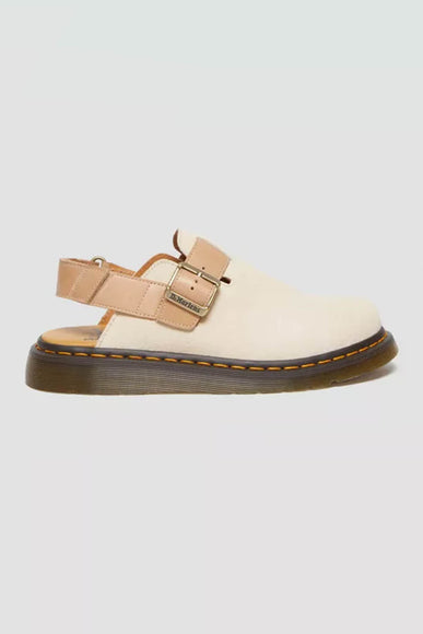 Dr. Martens Jorge II Suede/Leather Slingback Mules for Women in Beige