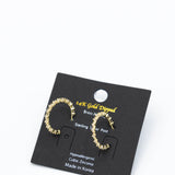 Rhinestone Gold Hoop Earrings for Women