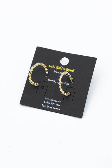 Rhinestone Gold Hoop Earrings for Women