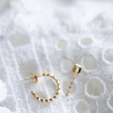 Rhinestone Gold Hoop Earrings for Women