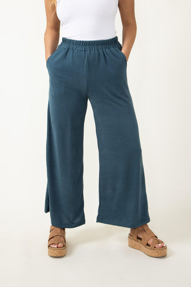 Soft Cotton Beach Pants for Women in Teal