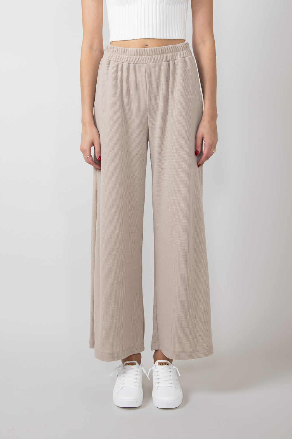 【SALE】 Women for Pants Leg Wide Thermal in Glik's – P70169B-TAUPEII | Taupe パンツ