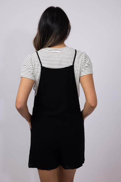 Tie Strap Cami Romper for Women in Black