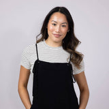Tie Strap Cami Romper for Women in Black