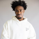 Flower Patch Hoodie for Men in Off White