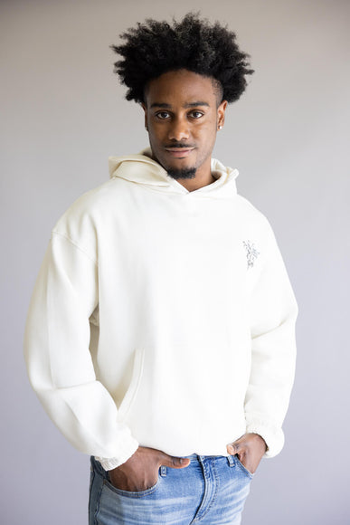 Flower Patch Hoodie for Men in Off White