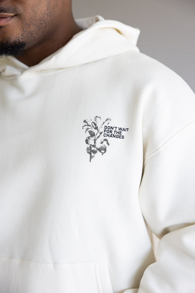 Flower Patch Hoodie for Men in Off White