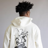 Flower Patch Hoodie for Men in Off White