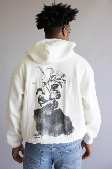 Flower Patch Hoodie for Men in Off White