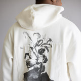 Flower Patch Hoodie for Men in Off White
