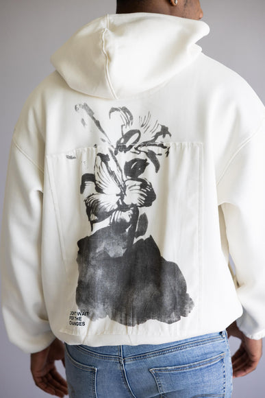 Flower Patch Hoodie for Men in Off White