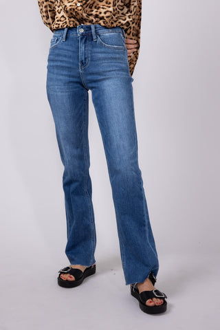 Flying Monkey High Rise Straight Clean Jeans for Women