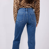 Flying Monkey High Rise Straight Clean Jeans for Women