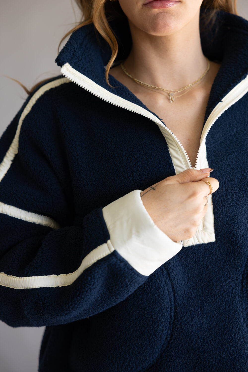 FP Movement Mountain High ½ Zip Fleece for Women in Navy Combo