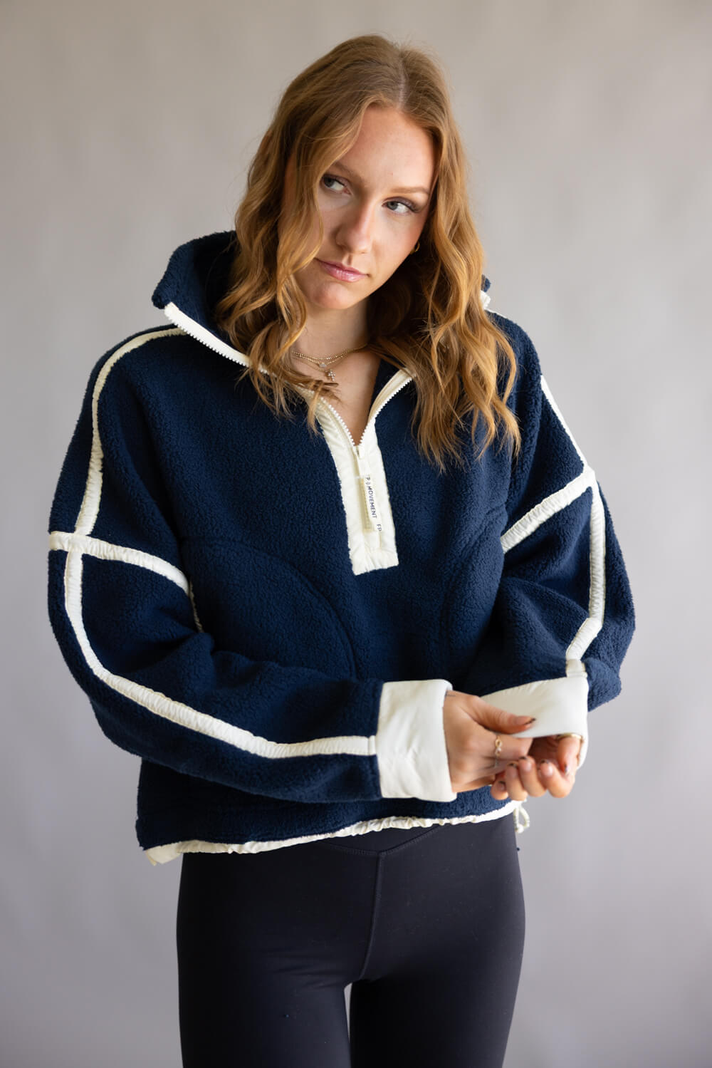FP Movement Mountain High ½ Zip Fleece for Women in Navy Combo