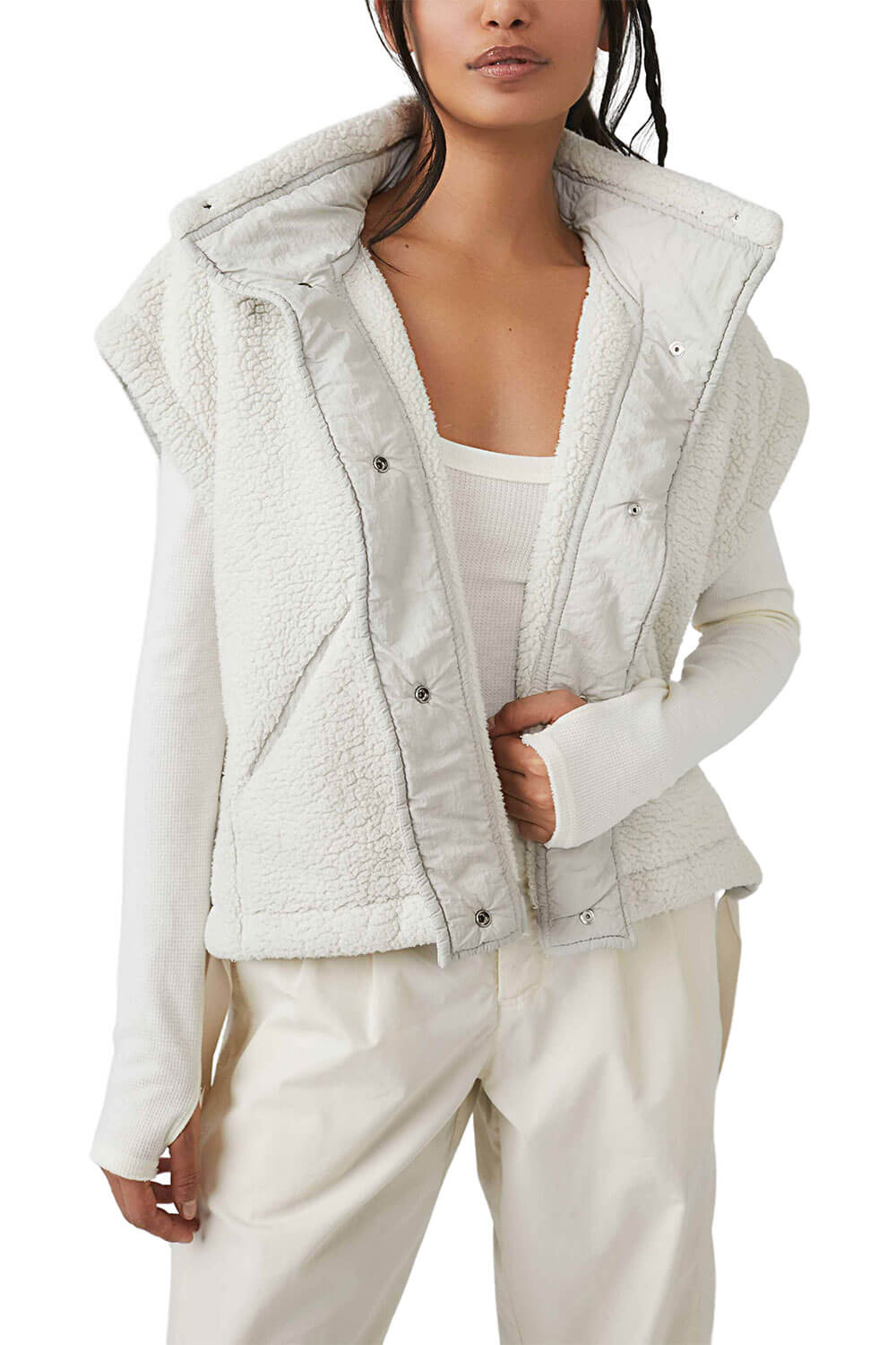 FP Movement Scout It Out Fleece Vest for Women in Birch Tree 