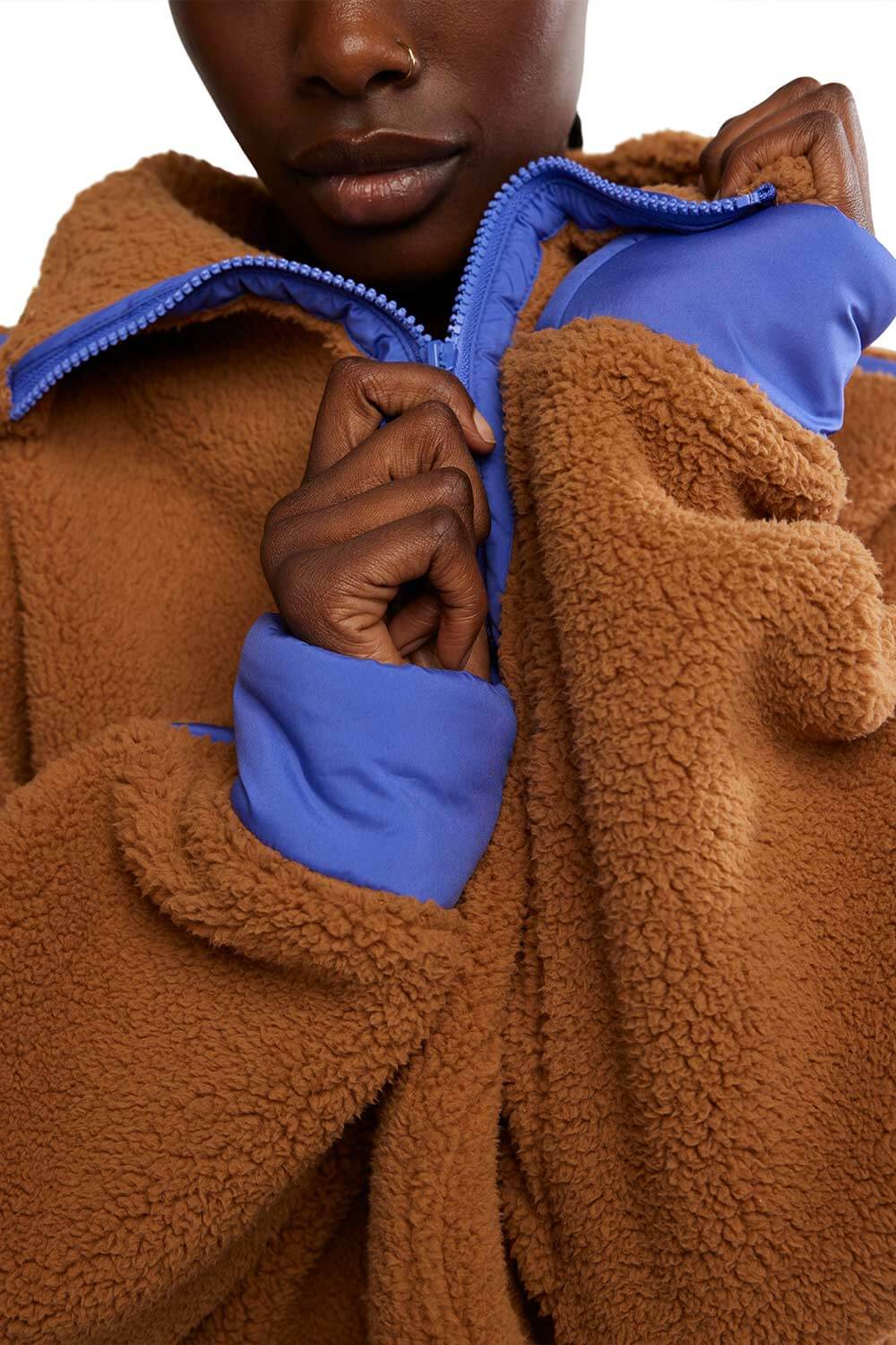 FP Movement Mountain ½ Zip Fleece for Women in Twig Brown