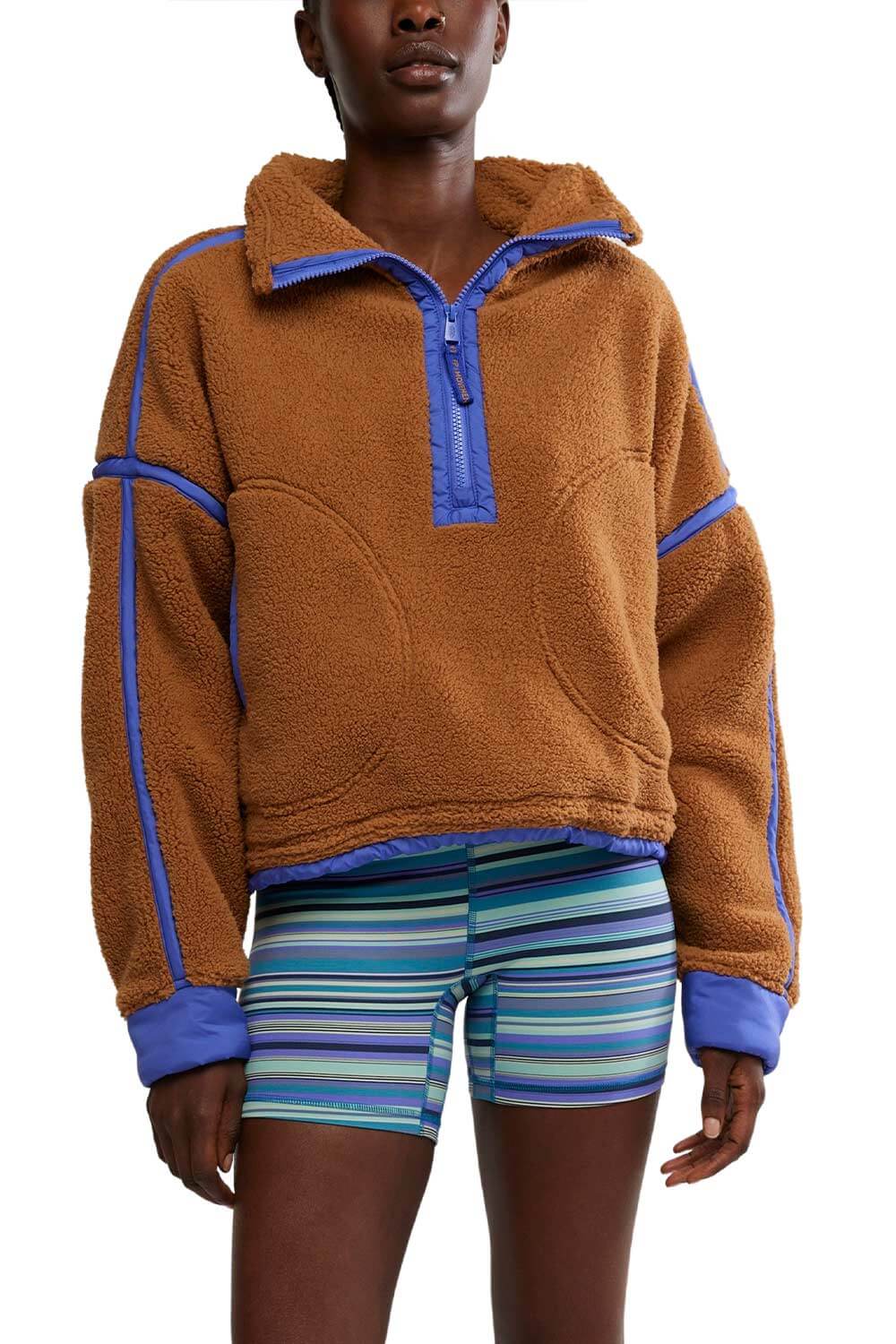 FP Movement Mountain ½ Zip Fleece for Women in Twig Brown