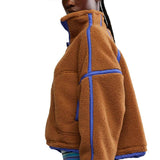 FP Movement Mountain ½ Zip Fleece for Women in Twig Brown