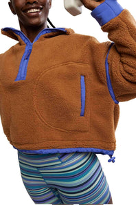 FP Movement Mountain ½ Zip Fleece for Women in Twig Brown