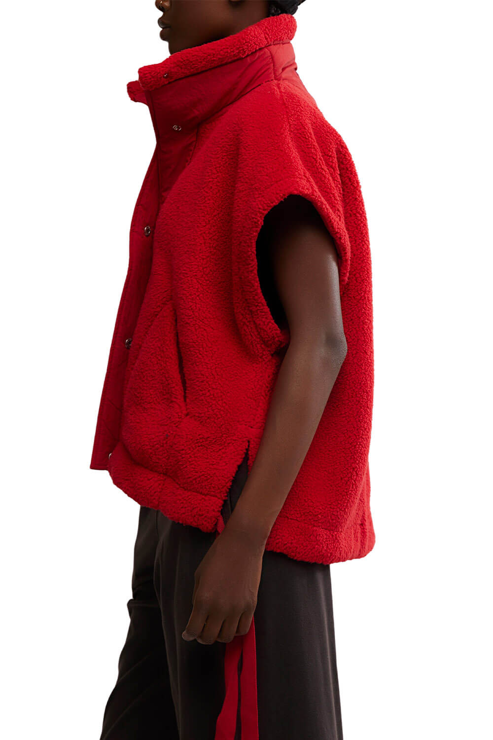 FP Movement Scout It Out Fleece Vest for Women in Cranberry