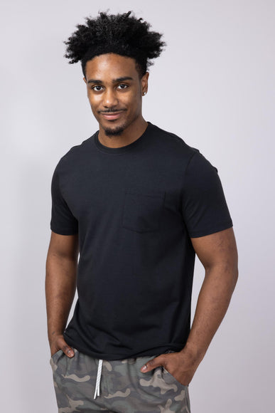 Free Fly Bamboo Current Pocket T-Shirt for Men in Black