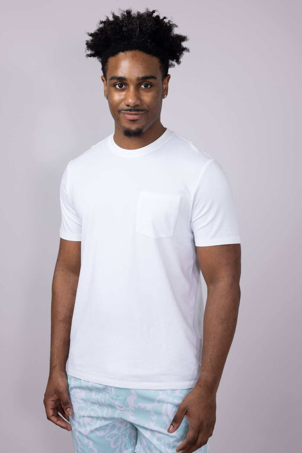 Free Fly Bamboo Current Pocket T-Shirt for Men in White