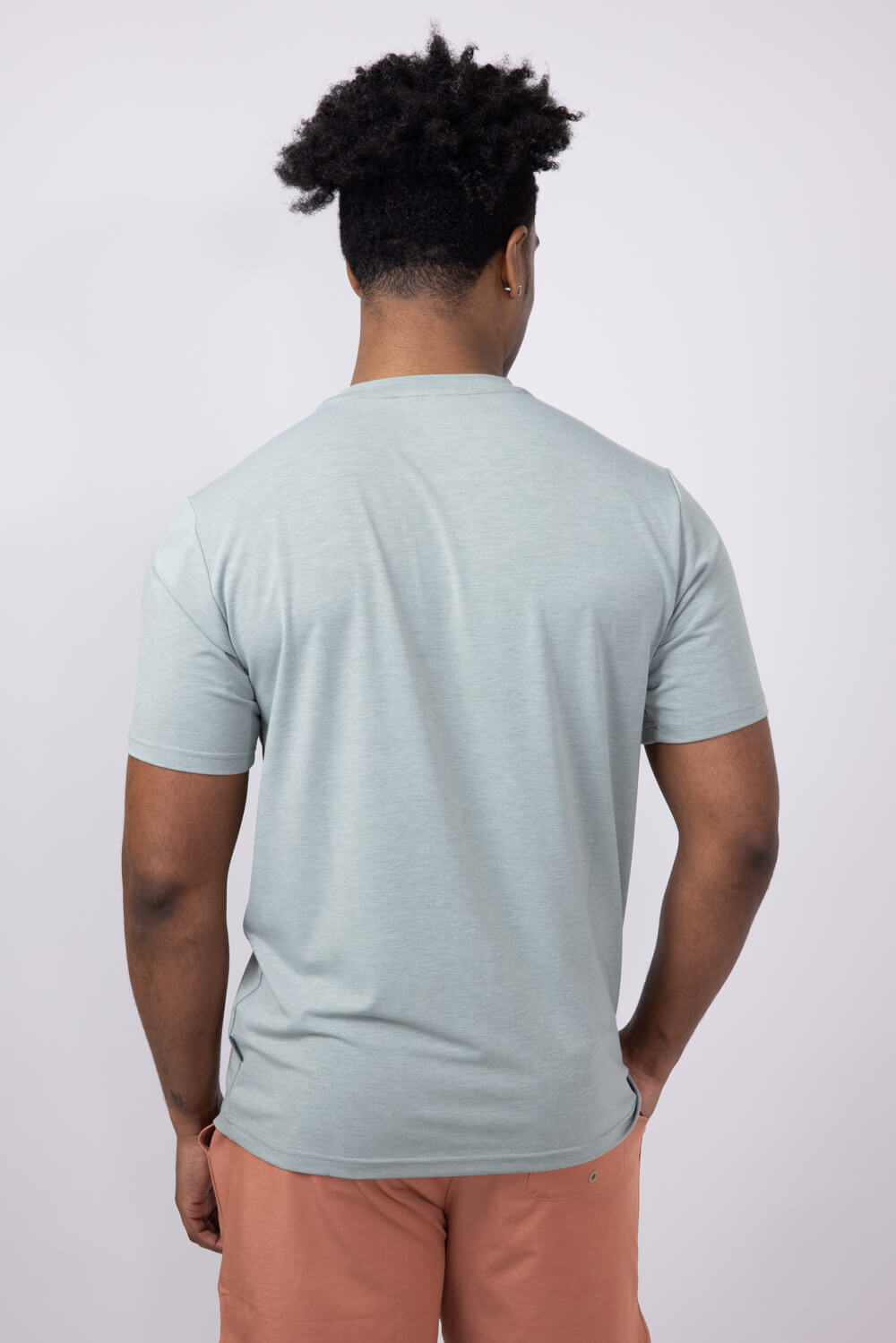 Free Fly Bamboo Flex Pocket T-Shirt for Men in Heather Green