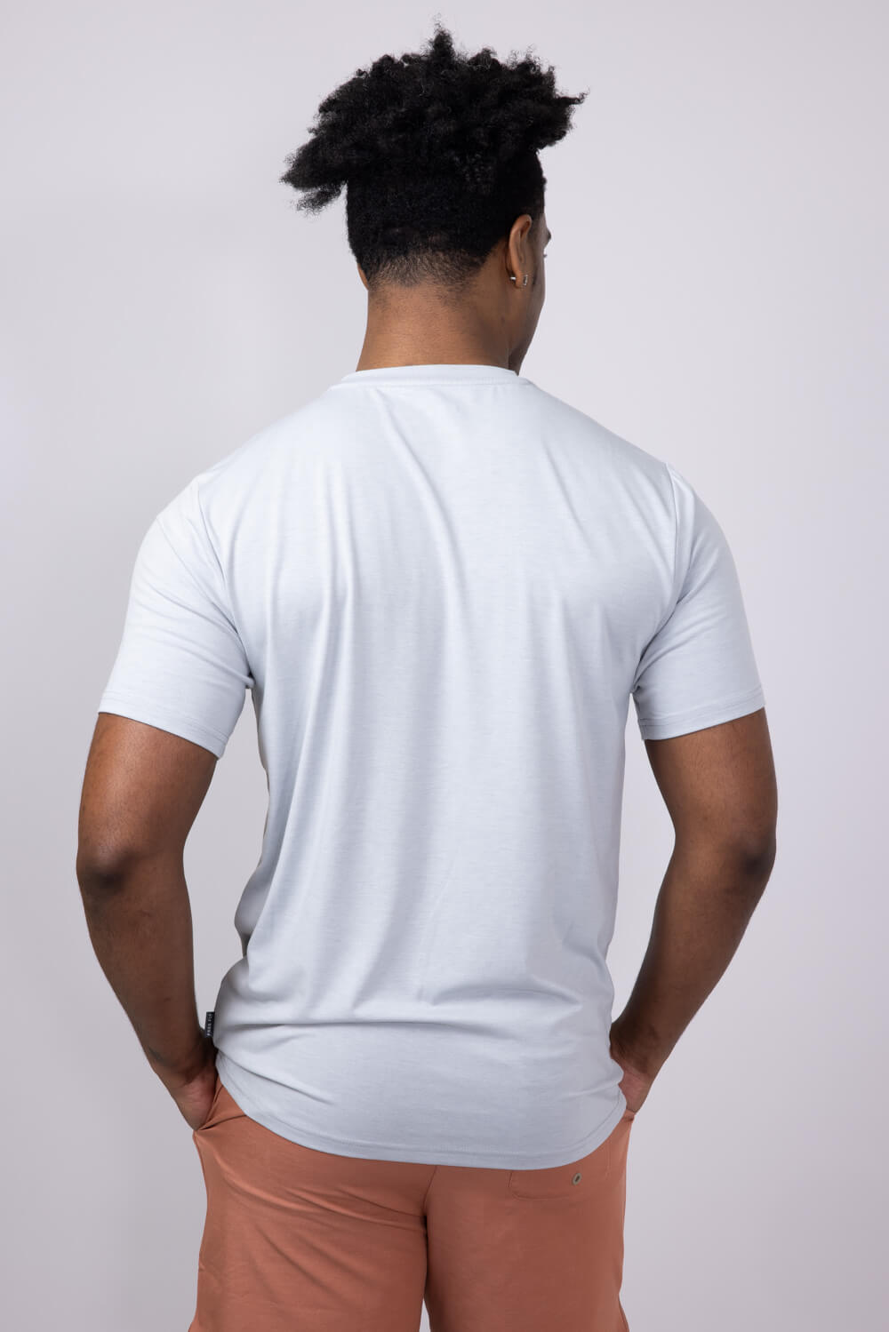 Free Fly Bamboo Flex Pocket T-Shirt for Men in Heather Grey