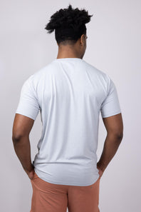 Free Fly Bamboo Flex Pocket T-Shirt for Men in Heather Grey