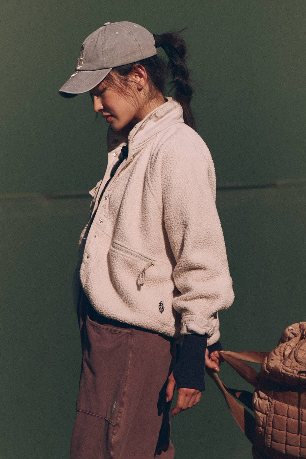 FP Movement Hit The Slopes Fleece Jacket for Women in Muted Beige