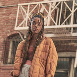 FP Movement Pippa Packable Puffer Jacket for Women in Twig Brown